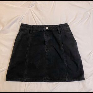 Womens Distressed Black Skirt
